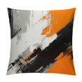 thumbnail image 1 of COMIO Hipple Graffiti Pillowcase Abstract Street Art Pillow Covers Orange Modern Throw Pillow Covers Black White Pillow Covers, 1 of 5