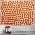 thumbnail image 1 of COMIO Home Decor Orange Cream Polka Dot Tapestry Painting, 1 of 6