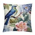 thumbnail image 1 of COMIO  Home Decor Pillow Cases Blue Watercolor Hibiscus Flowers Iris and Bird,Cushion Cover Oblong Rectangle for Men Women Boys Girls for Sofa Bedroom Livingroom, 1 of 5