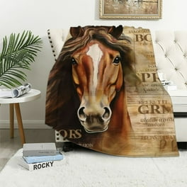 Nawypu Horse Blanket Horse Gifts for Girls Boys Women Throw with Horses Design Fuzzy Horse Stuff Knight Horsemen Equestrian Gifts for Horse Lovers Kids and Toddler Walmart
