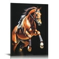 thumbnail image 1 of COMIO Horse Canvas Wall Art Black Wall Decor Picture Framed Canvas Wall Painting For Living Room Bedroom Office Ready To Hang, 1 of 5