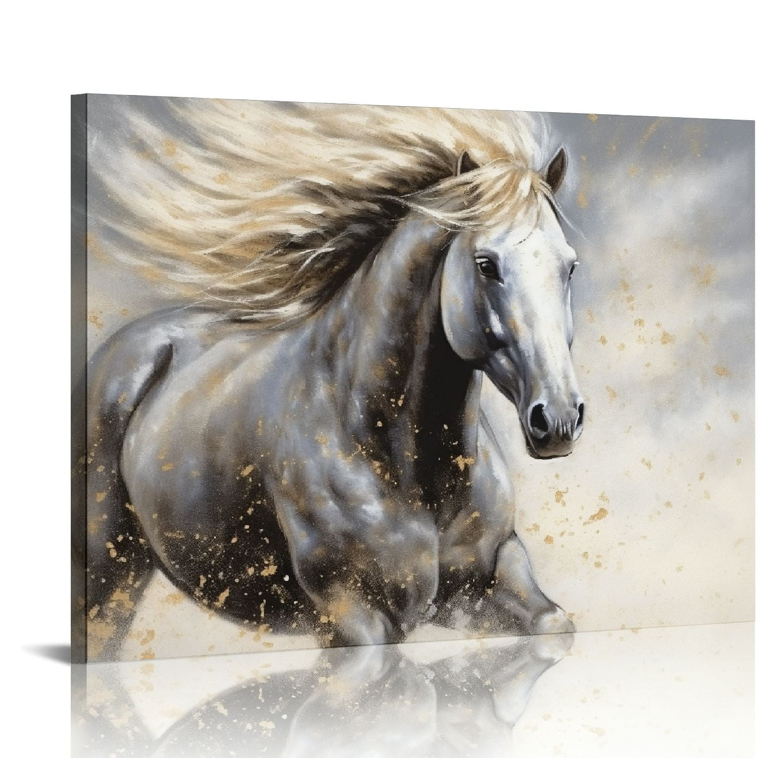 COMIO Horse Pictures Wall Decor Wild Horses Canvas Wall Art Horse ...