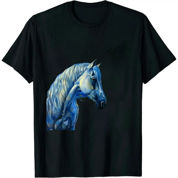 COMIO Horse Under Starry Night Sky Art Graphic Birthday Christmas T-Shirt