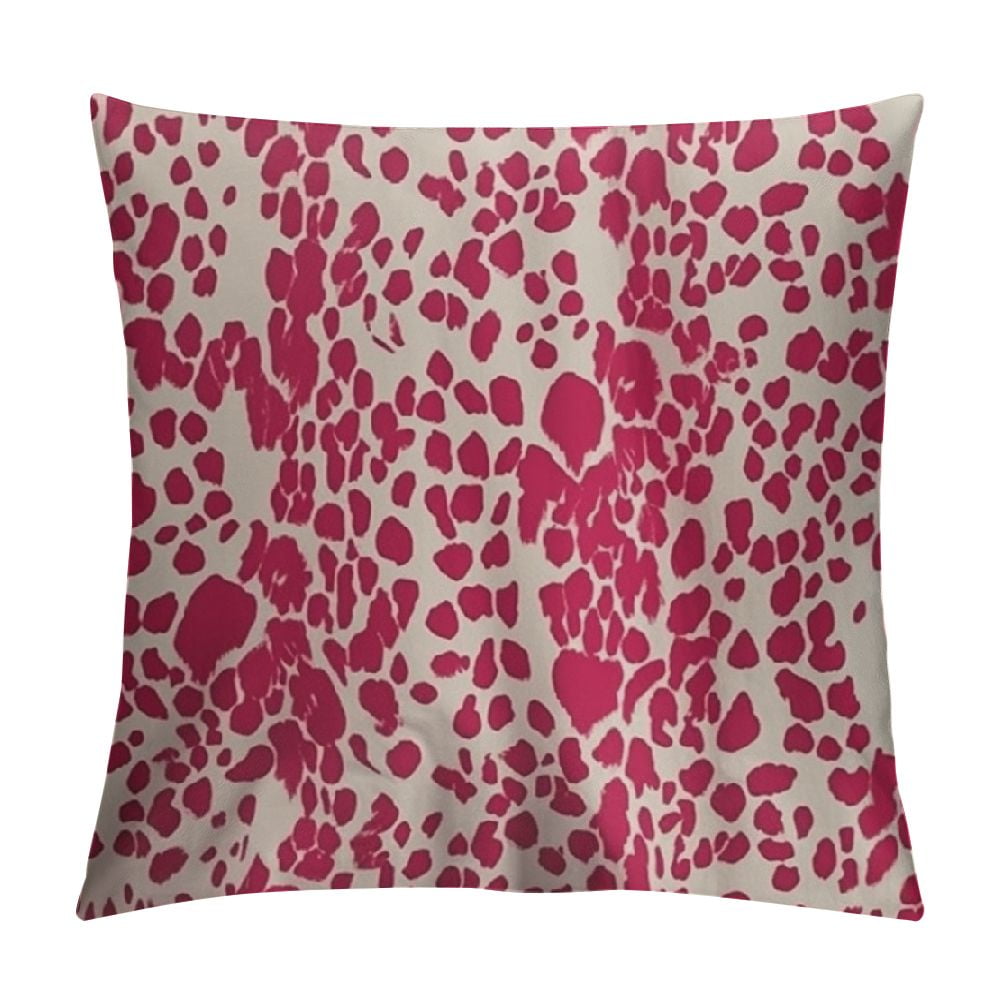 COMIO Hot Pink Leopard Pillow Covers, Cheetah Animal Print Throw