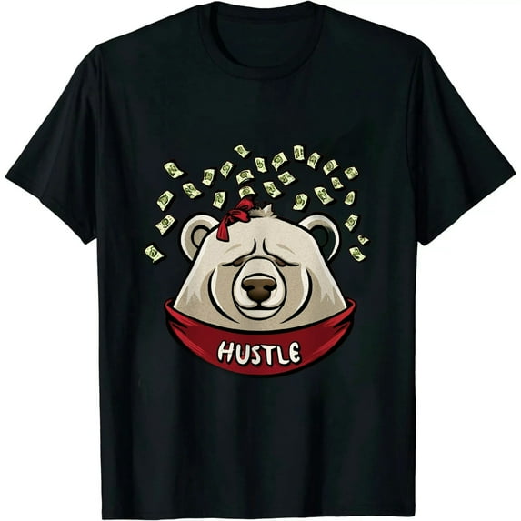 COMIO Hustle Hustling Hip Hop Bear T-Shirt