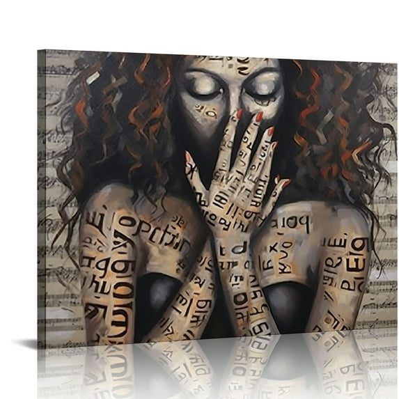 COMIO I Am The Storm Inspirational Wall Art Black women Motivational poster Women’s empowerment positive Inspirational quote African Americans Black Girl Decorations Bedroom Home Office Living room