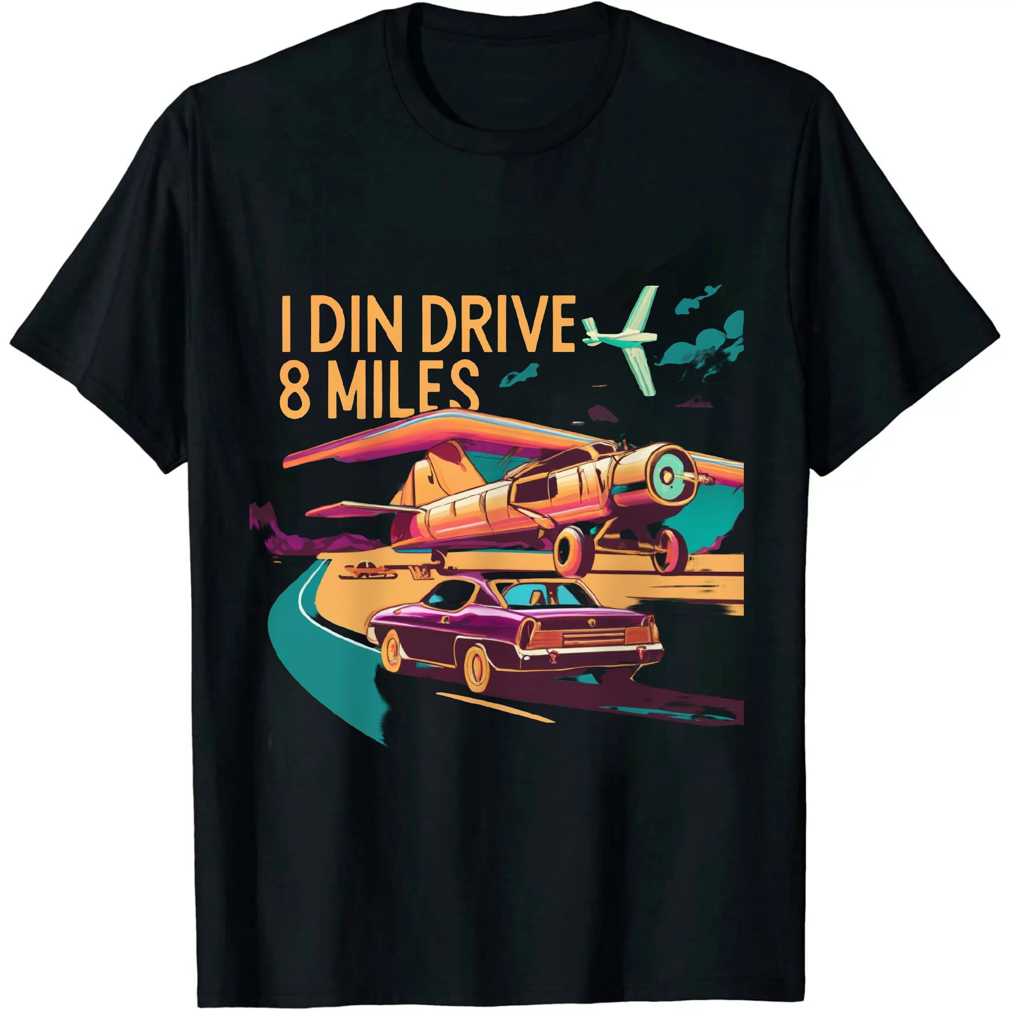 COMIO I Drive 88 Miles Per Hour T Shirt Funny Vintage 80s Graphic Tee