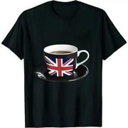 COMIO I Love English Tea UK Flag Fun Novelty Souvenir Memorabilia T-Shirt