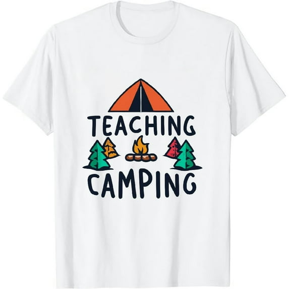 COMIO I'm Done Teaching Let's Go Camping Funny Camper Teacher T-Shirt