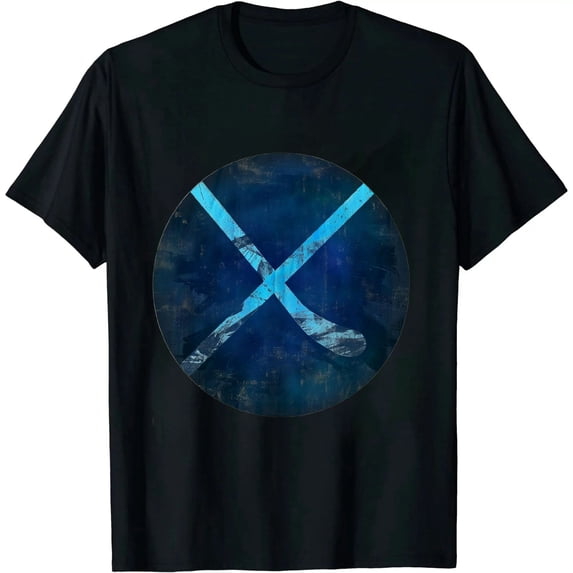 COMIO Ice Hockey Sticks Play Hockey Retro Vintage Ocean Water T-Shirt