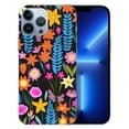 thumbnail image 1 of COMIO  Impact Case for iPhone 15 Pro [4X Military Grade Drop Tested / 8.2ft Drop Protection/Compatible with Magsafe] - Flower Prints - Bright Spring Flowers - Daisy Floral Pattern - Matte Black, 1 of 4