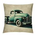 thumbnail image 1 of COMIO Ink Oil Painting Watercolor Blue Pickup Truck Decorative Lumbar Throw Pillow Cover Case Home Living Room Bed Sofa Car, 1 of 5