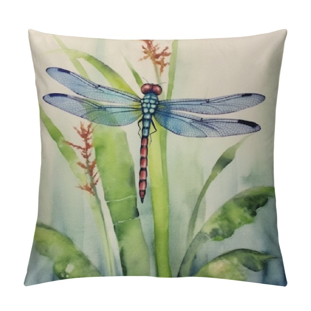 COMIO Ink Painting The Animal Dragonfly Throw Pillow Covers Case