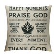 thumbnail image 1 of YANMS Inspirational Quotes, Bible Quotes Throw Pillow Cover,, Difficult s, Seek Quiet s, Worship Painful s, , Thank, 1 of 5