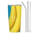 thumbnail image 1 of COMIO Insulated Water Bottle Stainless Steel Water Bottles Metal Water Bottle, Blue Leaves Bananas, 1 of 7