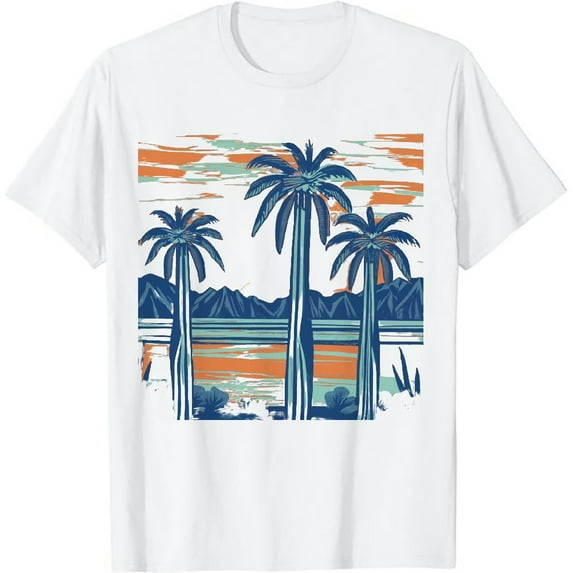 COMIO It's 5 O'Clock Somewhere Summer Beach Retro Sunset Vacation T-Shirt