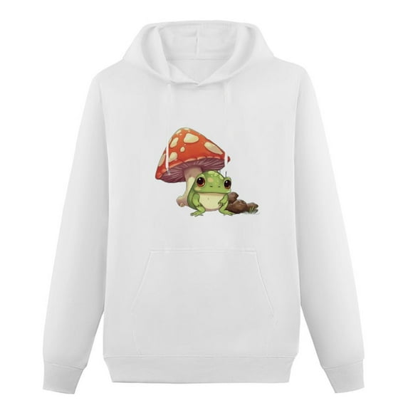 COMIO JULGIRL Womens Cute Frog Sweatshirt Kawaii Long Sleeve Hoodie Cotton Pullover Tops with Pocket for Teen Aesthetic Clothes