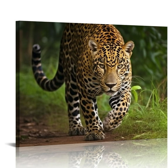 COMIO Jaguar in The Forest, Wild Animals in Nature, Mighty Feline Poster Art -Canvas Art Poster And Wall Art Picture Print Bedroom Decor Posters