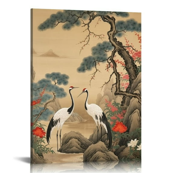 COMIO Japanese Scroll Wall Art Chinese Wall Scroll Chinese Scroll Wall Hanging Art Chinese Art Scroll Japanese Wall Art Decor Living Room