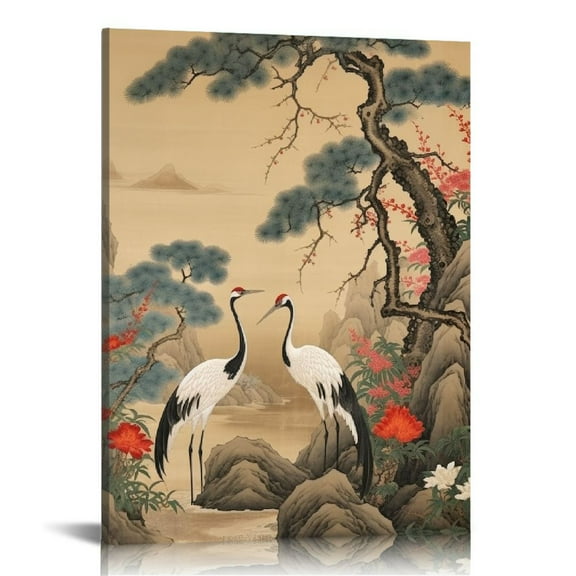 COMIO Japanese Scroll Wall Art Chinese Wall Scroll Chinese Scroll Wall Hanging Art Chinese Art Scroll Japanese Wall Art Decor Living Room