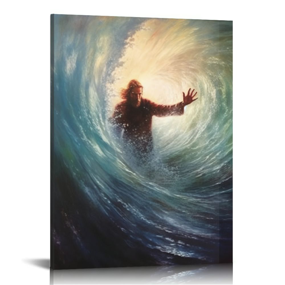 COMIO Jesus Christ Canvas Wall Art The of God Poster Modern Religious ...