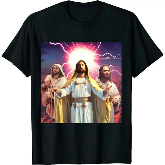 COMIO Jesus Has Rizzen Vintage Christian Design Jesus For Men T-Shirt