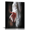 thumbnail image 1 of COMIO Jesus Religion With Framed Canvas Wall Art Give Me Your Hand God Christian Wall Art Jesus Poster Pictures Wall Art Christian Wall Decor Prayer Room Bedroom Living Room Ready to Hang, 1 of 4