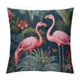thumbnail image 1 of COMIO  Jungle Pattern with Toucan, Flamingo and Parrot Throw Pillow Covers Sofa Pillowcase Car Square Throw Pillowcases Home Decoration, 1 of 5
