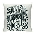 thumbnail image 1 of YANMS Just A Girl Who Loves Horses Throw Pillow Covers - Horse Themed Decorative Cushion Covers,Flower Horse Pillow Case for Room,Horse Lover Gifts, Gifts for Girls, 1 of 5