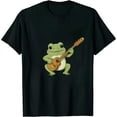 thumbnail image 1 of COMIO Kawaii Cute Frog Banjo Butterfly Cottagecore Aesthetic T-Shirt, 1 of 3