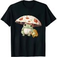 thumbnail image 1 of COMIO Kawaii Cute Frog Mushroom Cottagecore Kids Girl Women Teen T-Shirt, 1 of 3