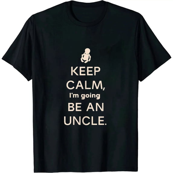 COMIO Keep Calm I'm Going To Be An Uncle T Shirt Pregnancy