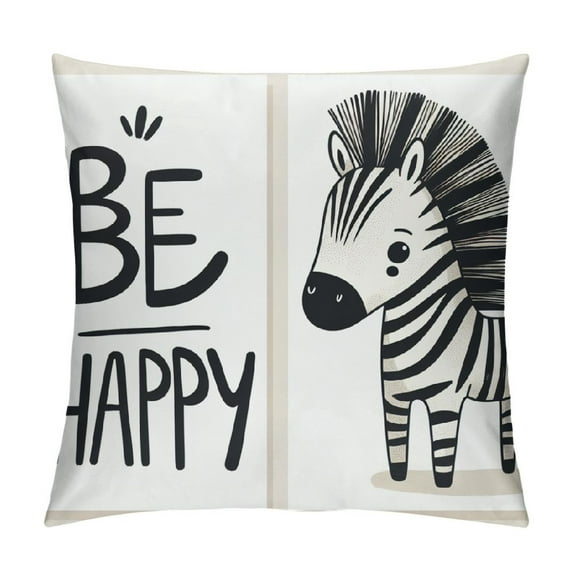 COMIO Kids Animals Throw Pillow Covers Giraffe Lion Zebra Crocodile Pillows Soft Cushion Covers for Baby Room Kids Bedroom Decor