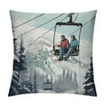 thumbnail image 1 of COMIO Kids Ski Pillow Covers,Winter Ski Outdoor Extreme Sports Throw Pillow Covers Cases for Sofa Couch,Sky Snow Landscape Square Cushion Covers Set for Bedroom Living Room, 1 of 5