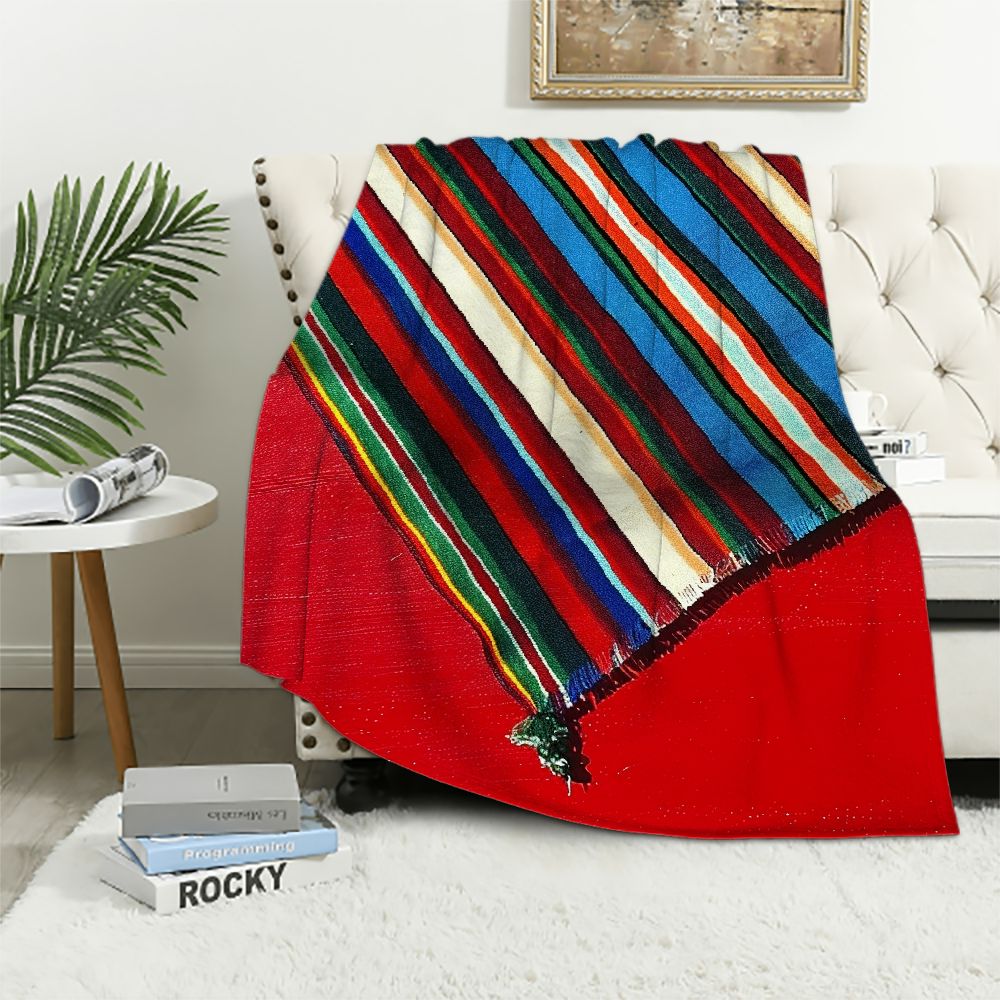 COMIO Large Authentic Mexican Blanket Colorful Serape Blanket Walmart