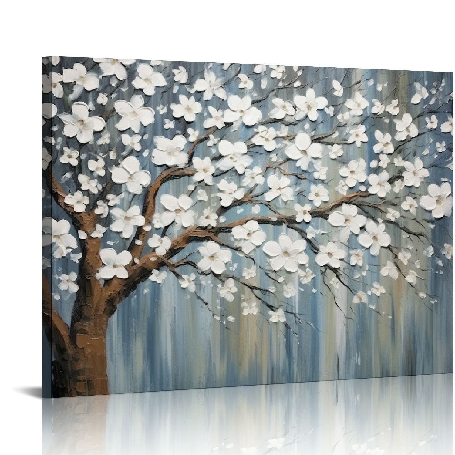 COMIO Large Canvas Wall Art for Living Room Wall Decor Abstract White ...