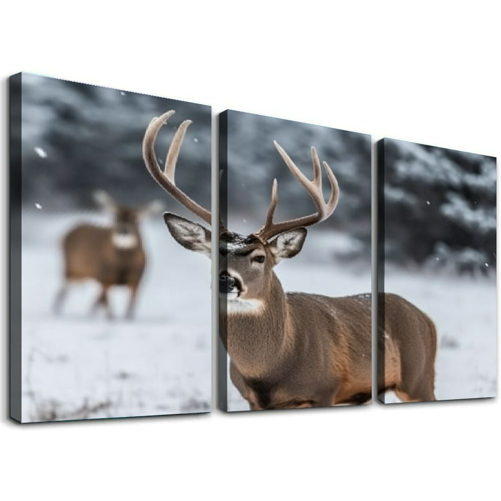 COMIO Large Framed Wall Art Ready to Hang A Large Mule Deer Buck in a ...