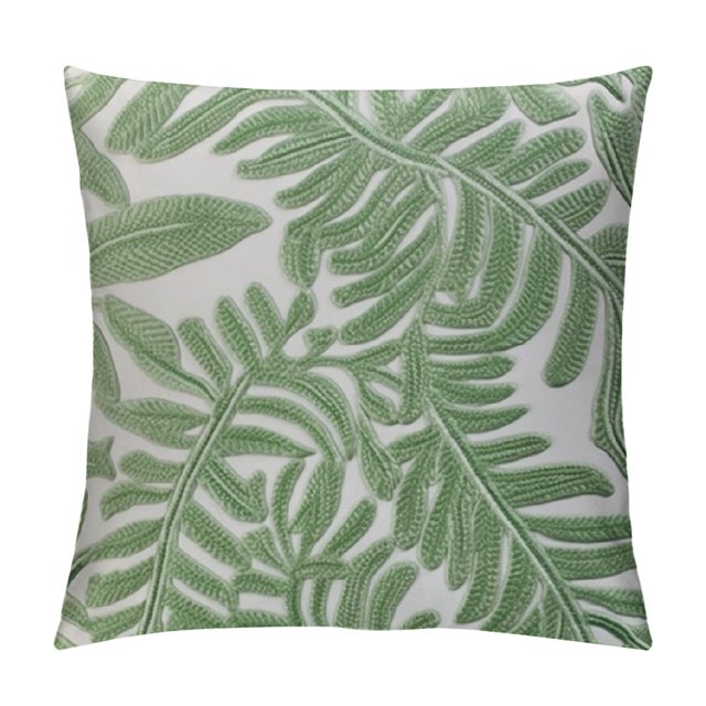 COMIO Leaf Decorative Throw Pillow Cover Tropical Green Leaves