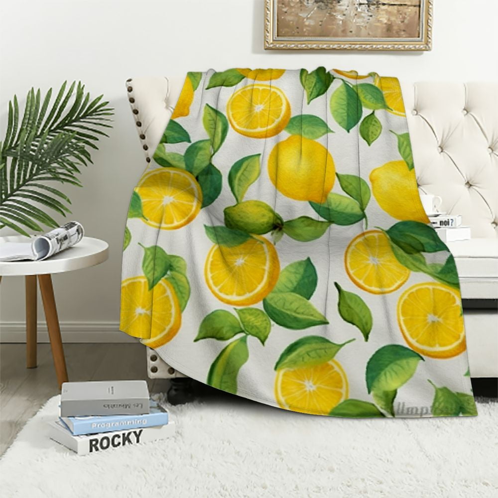 Lemon Drop Gingham Blanket - Soft & Sweet Throw