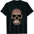 thumbnail image 1 of COMIO Leopard Skull Graphic Men Women Cheetah Animal Print Bleach T-Shirt, 1 of 3