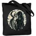 thumbnail image 1 of COMIO Lesbian Couple LGBTQ Pride Skeletons Kissing Valentine's Day Large Tote Top Handle Shoulder Bags 14.1x15.7in, 1 of 6