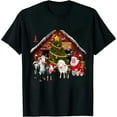 thumbnail image 1 of COMIO Let It Snow Xmas Gift Tshirt Farm Animals Tractor T-Shirt, 1 of 3