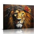 thumbnail image 1 of COMIO Lion of Judah Jesus Christ Wall Art Canvas Black Jesus Canvas Wall Art Paintings Wall Decor for Living Room Christ Jesus Pictures Lion Poster Canvas Prints Office Pictures for Wall, 1 of 4