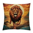 thumbnail image 1 of MLJA Lion Pillow Case Wild King Animal African Cloud Throw Pillow Cover Decorative Square Cushion Canvas for Women Men Sofa Bed, 1 of 5