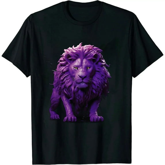 COMIO Lion T-Shirt Really Cool Lion Face Detail Artwork Unisex Long Sleeve Graphic Tee