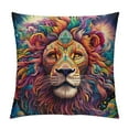 thumbnail image 1 of COMIO  Lion Throw Pillow Covers Set of Soft Safari Print Throw Pillowcases for 3D Wild Animal Pattern Pillow Cases Cushion Covers Wildlife Style Decor Colorful Cushion Cases Room Decor, 1 of 5