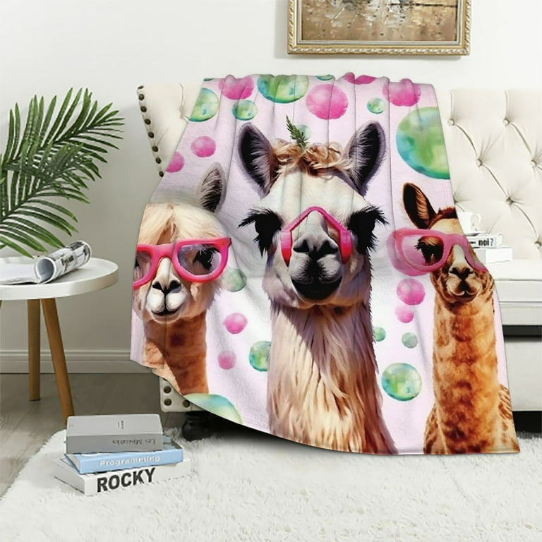 Plush llama blanket new arrivals