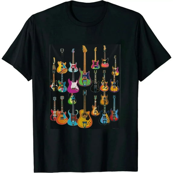 COMIO Love Guitar Different Guitars Music Lover Funny Gift T-Shirt