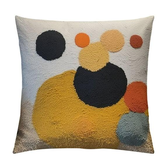 YANMS Lumbar Throw Pillow Cover, Boho Tufted Mid Century Pillowcase for Modern Bedroom Living Room, Abstract Textured Cushion Sham.