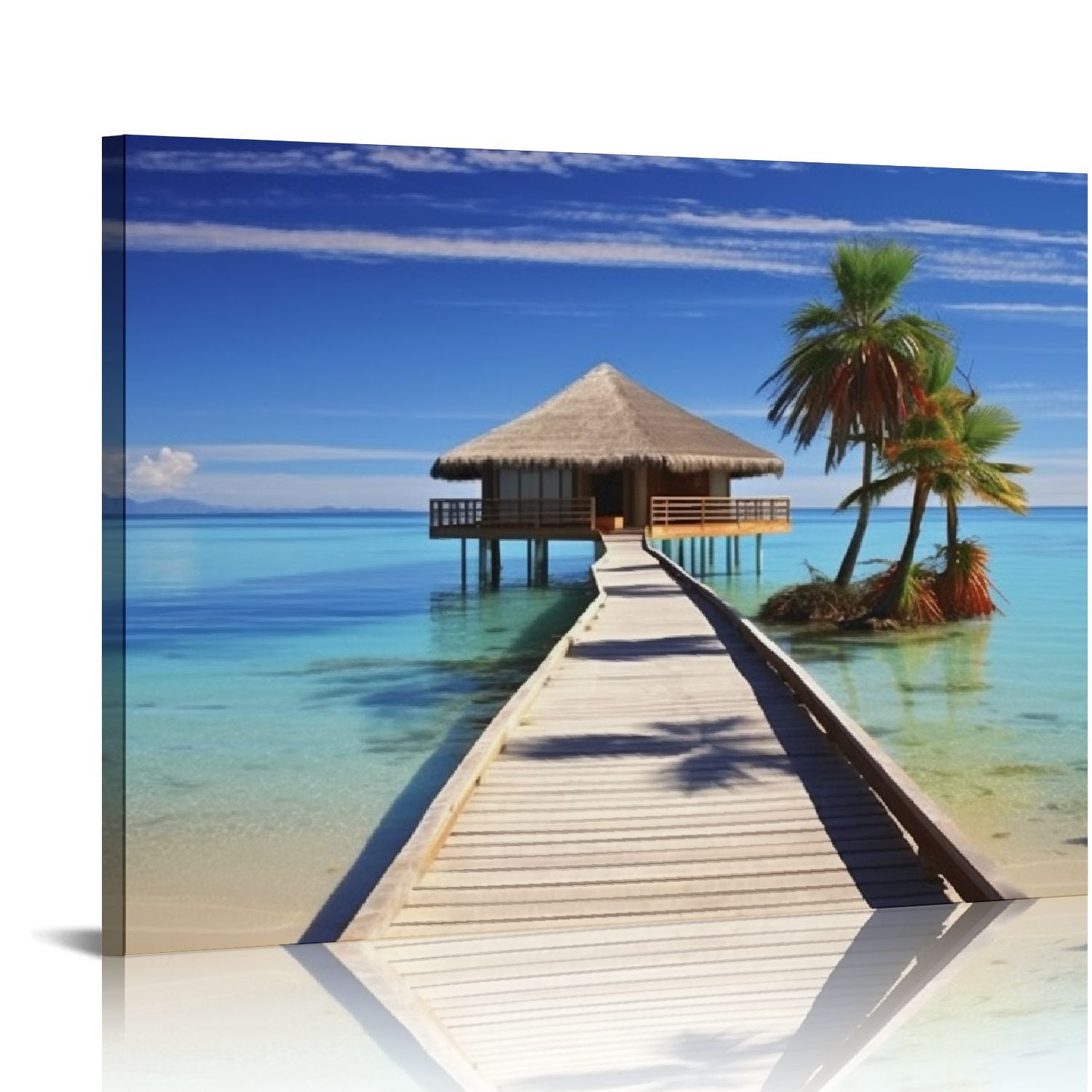 COMIO MALDIVES BEACH Wall Art Canvas Prints Poster For Home Office Gym ...